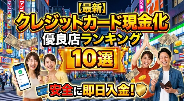 クレジットカード現金化優良店ランキング【最新】安全に即日入金できる業者10選